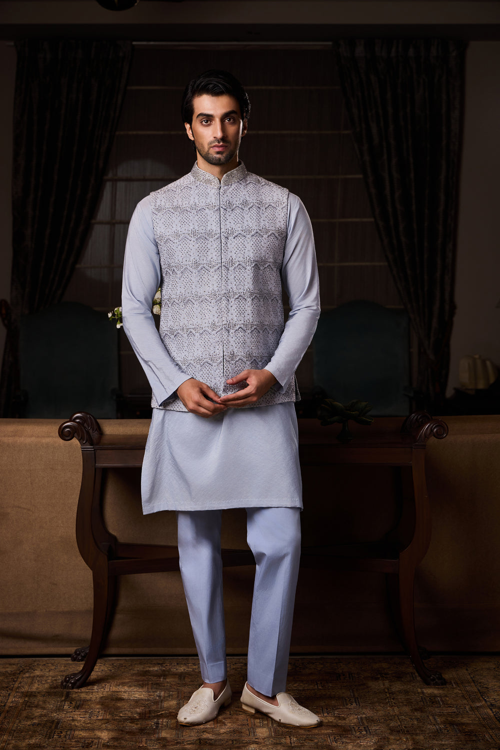 Powder Blue Bundi Set