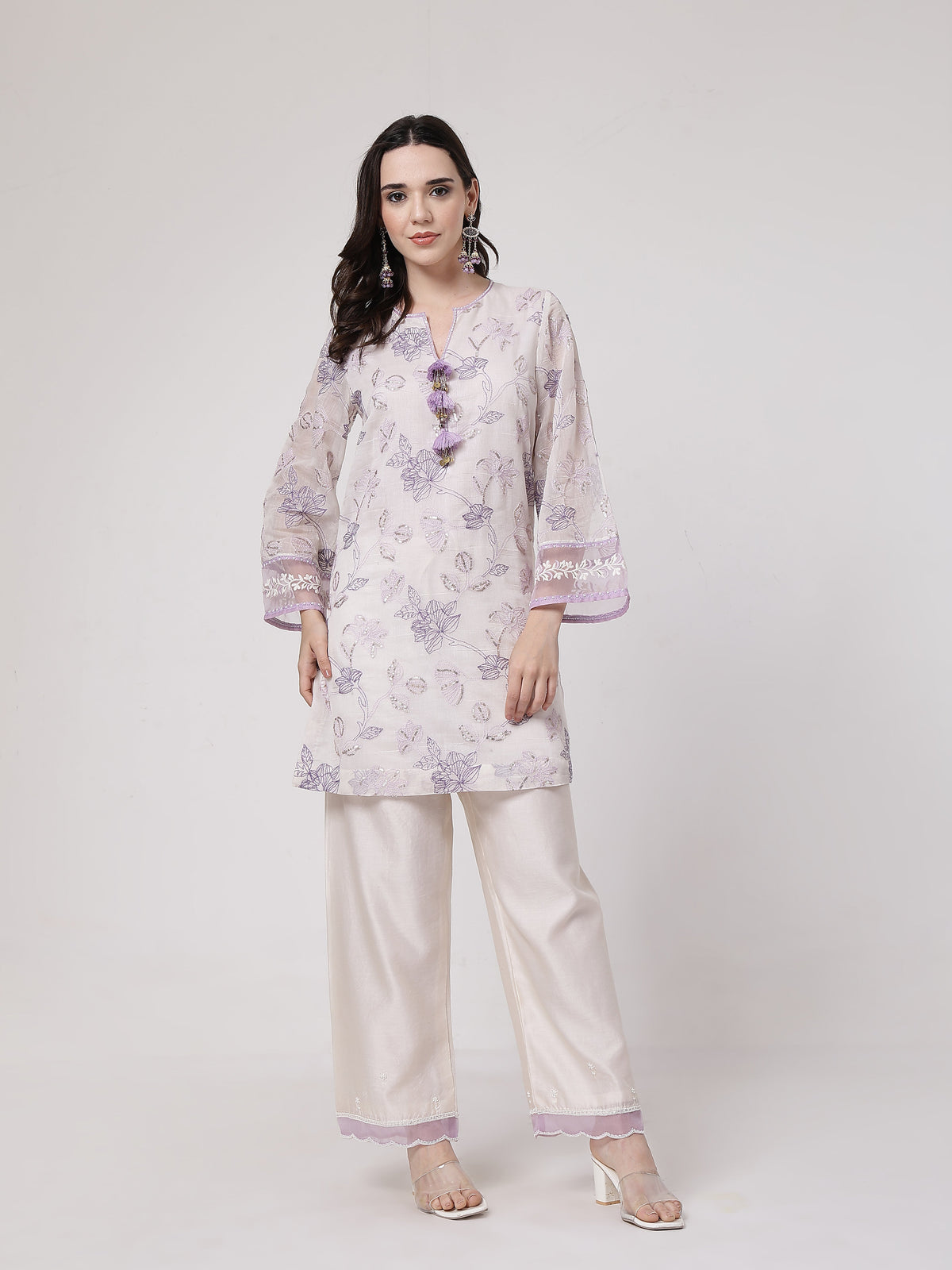 Lilac Tassels Kurta Set