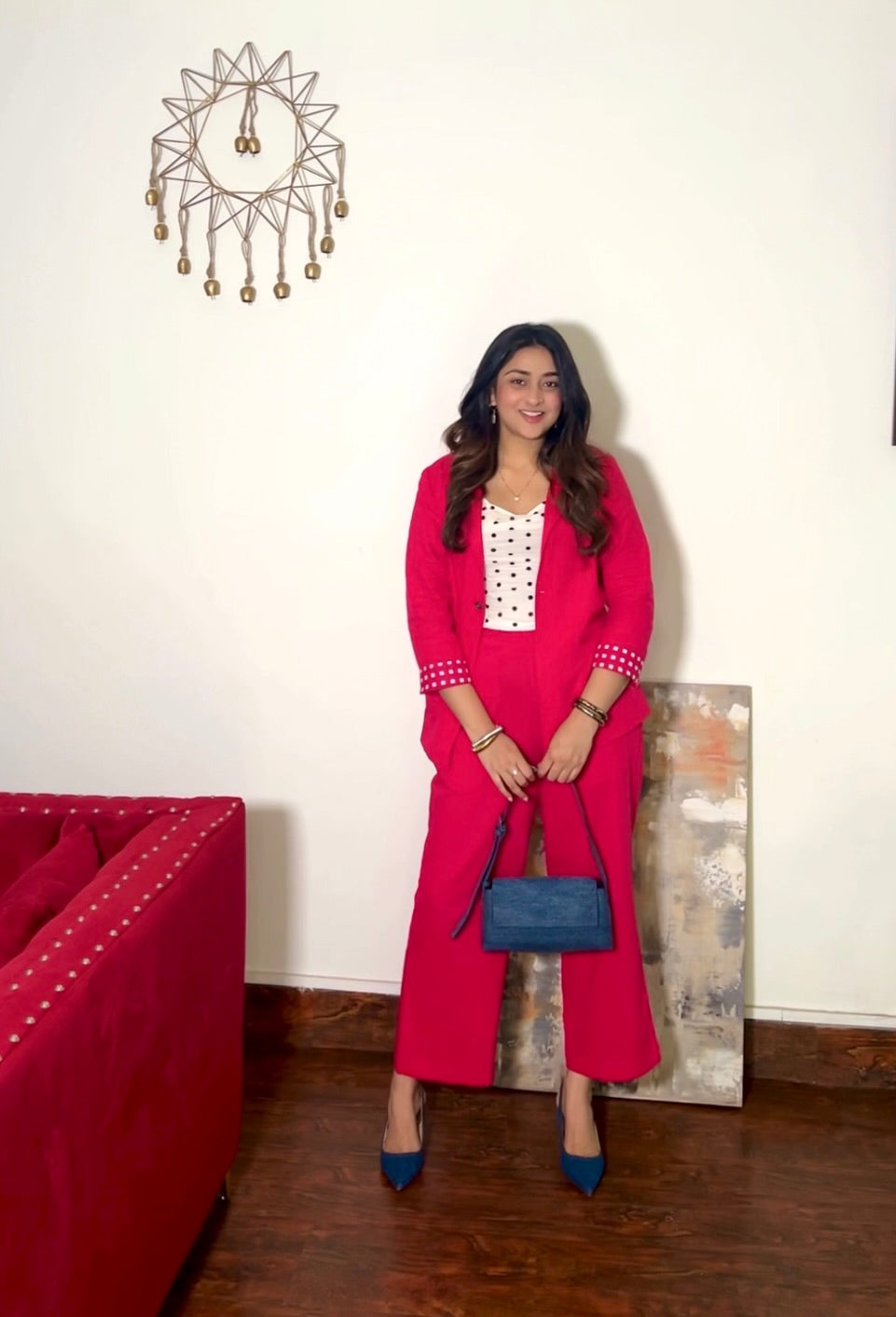 Ruby Pink Blazer Coord Set (Set of 2)