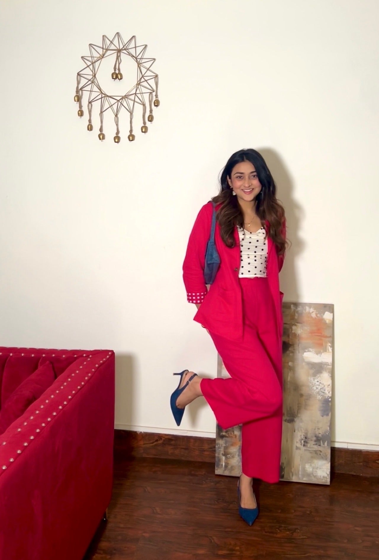 Ruby Pink Blazer Coord Set (Set of 2)