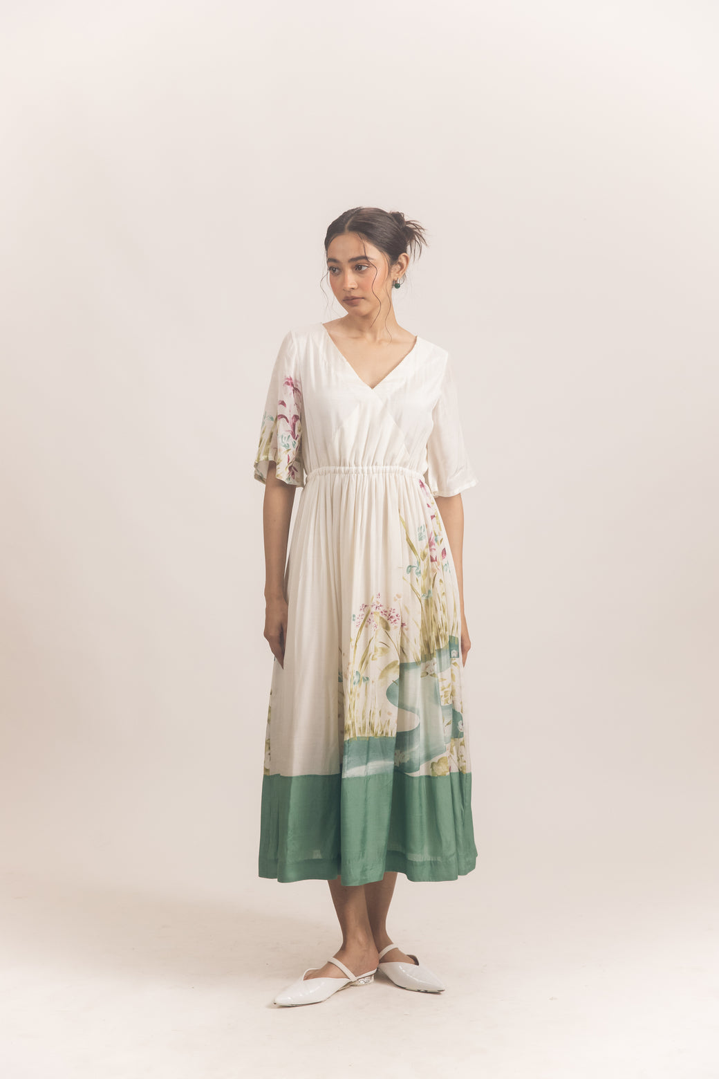 Tier dress White