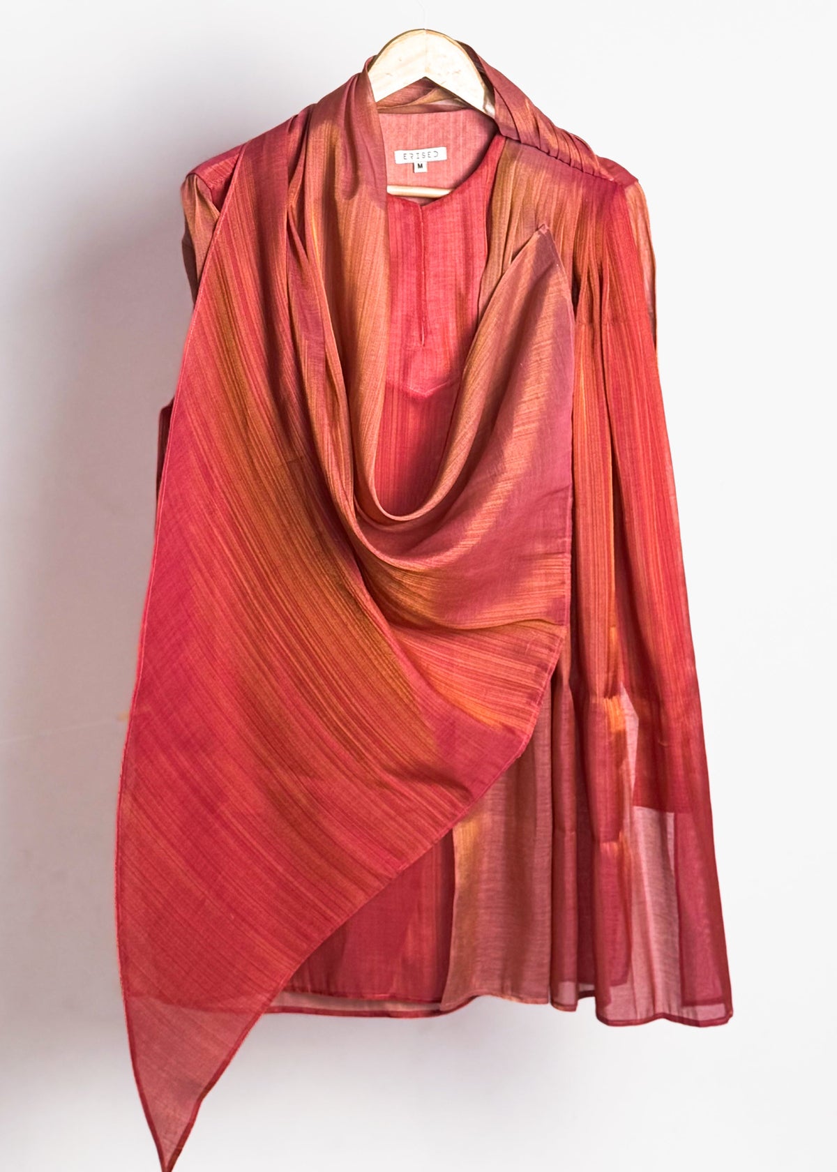 Goldline Classic Drape Kurta - Gulabi Coral