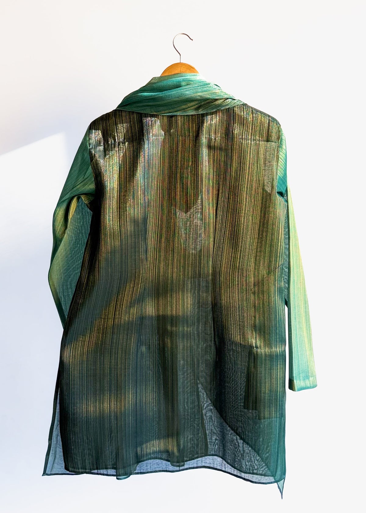 Goldline Classic Drape Kurta – Juniper Green