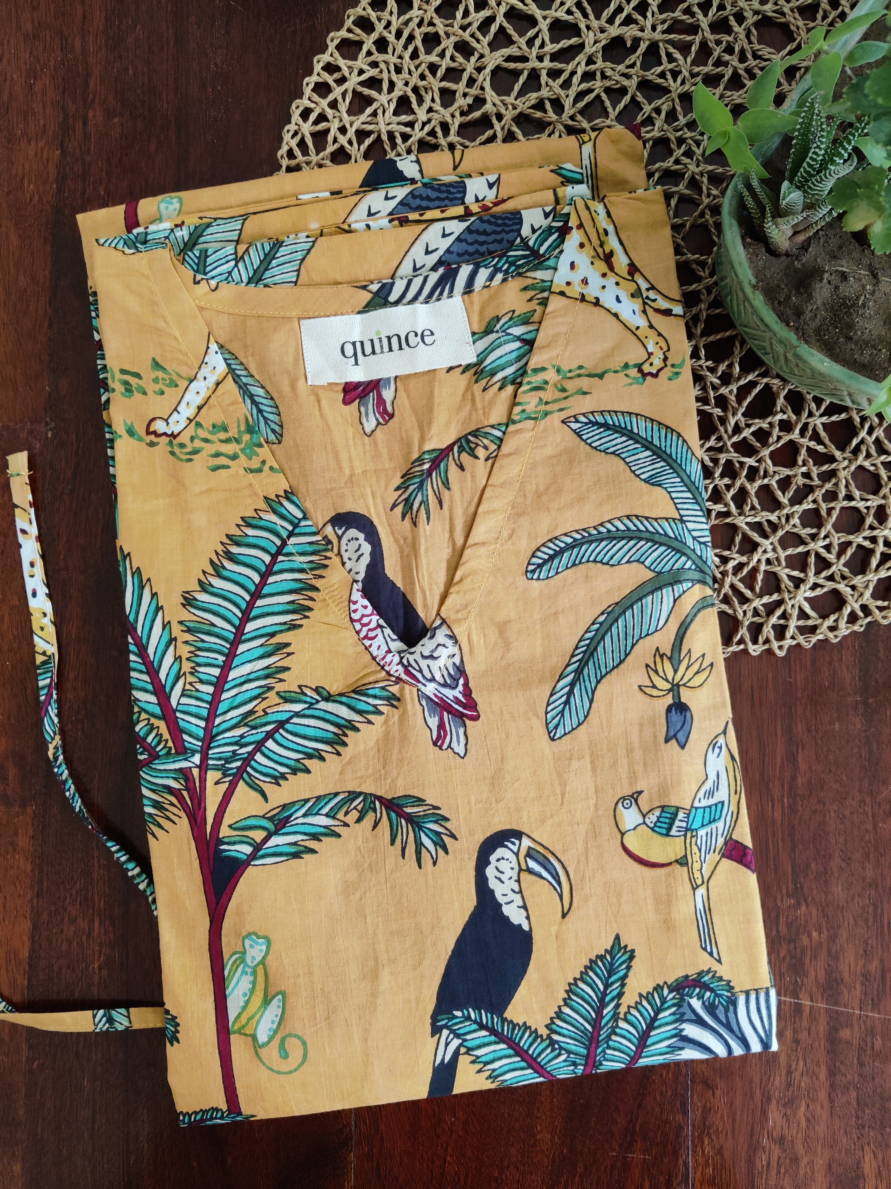Jungle Joy Kaftan -Mustard
