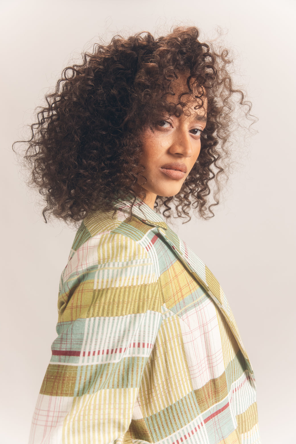 Checkered Jacket set