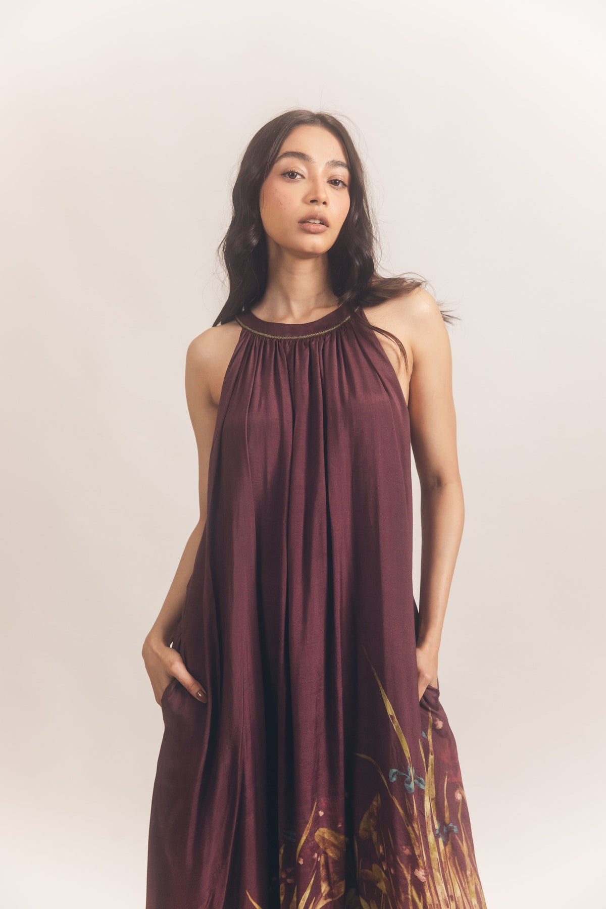 Malaiya dress wine