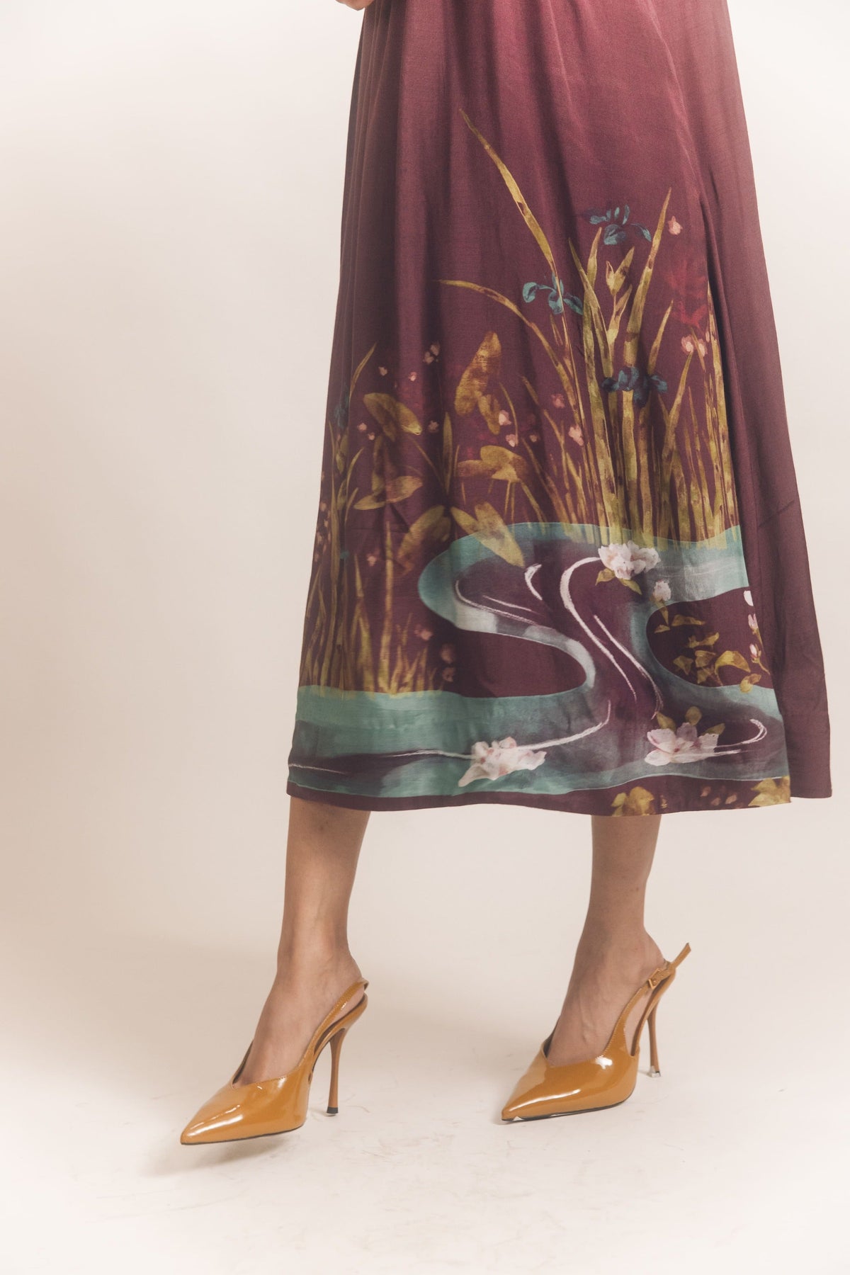 Malaiya dress wine