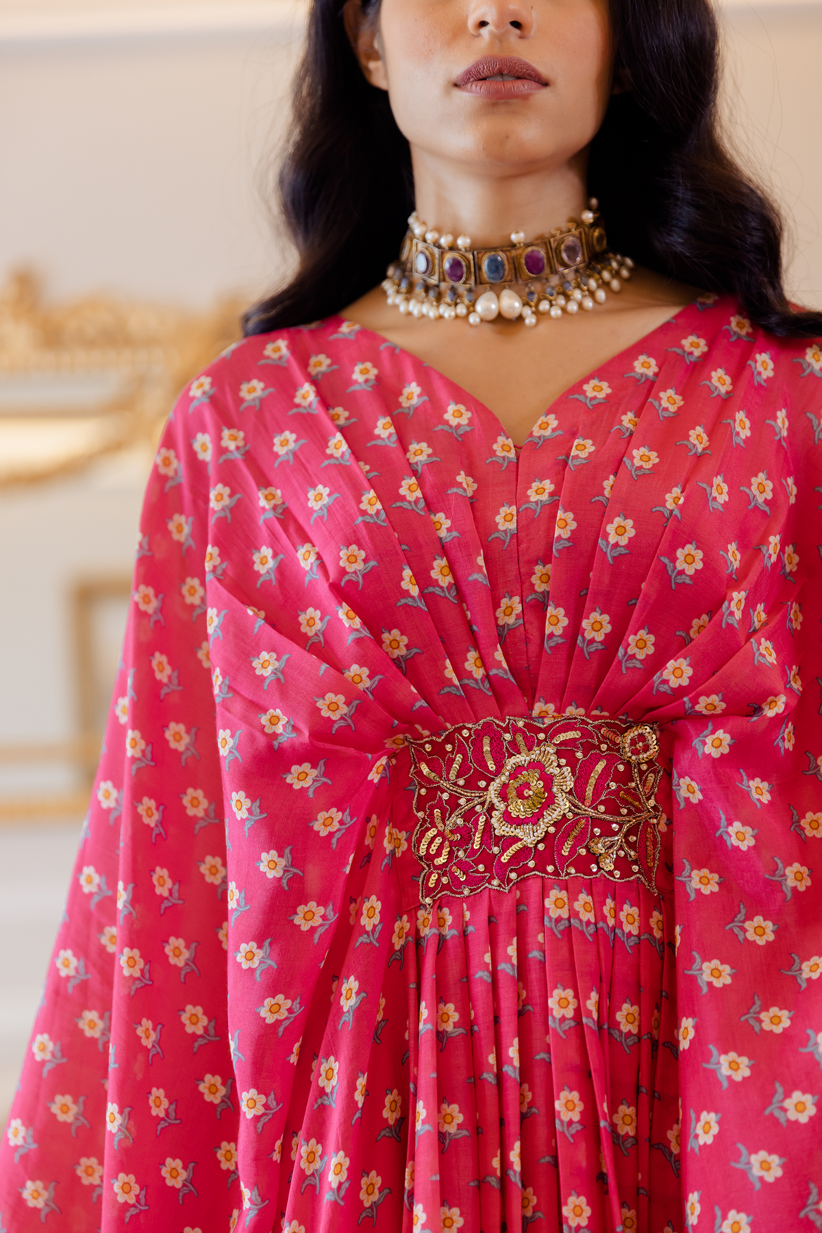 HAZEL KAFTAN – RANI PINK BUTTI