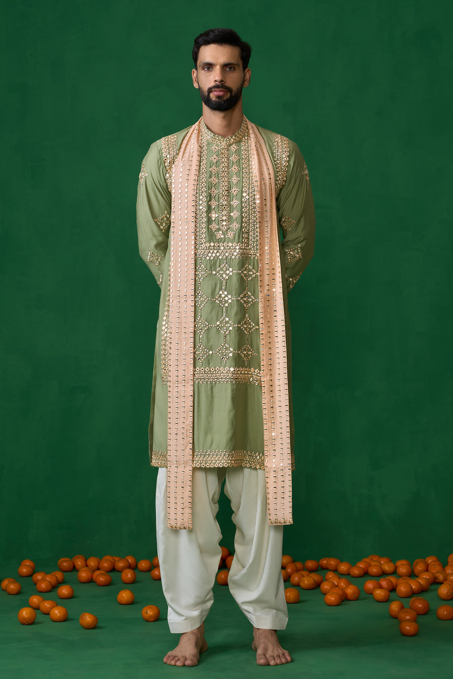 DARPAN GREEN KURTA SET