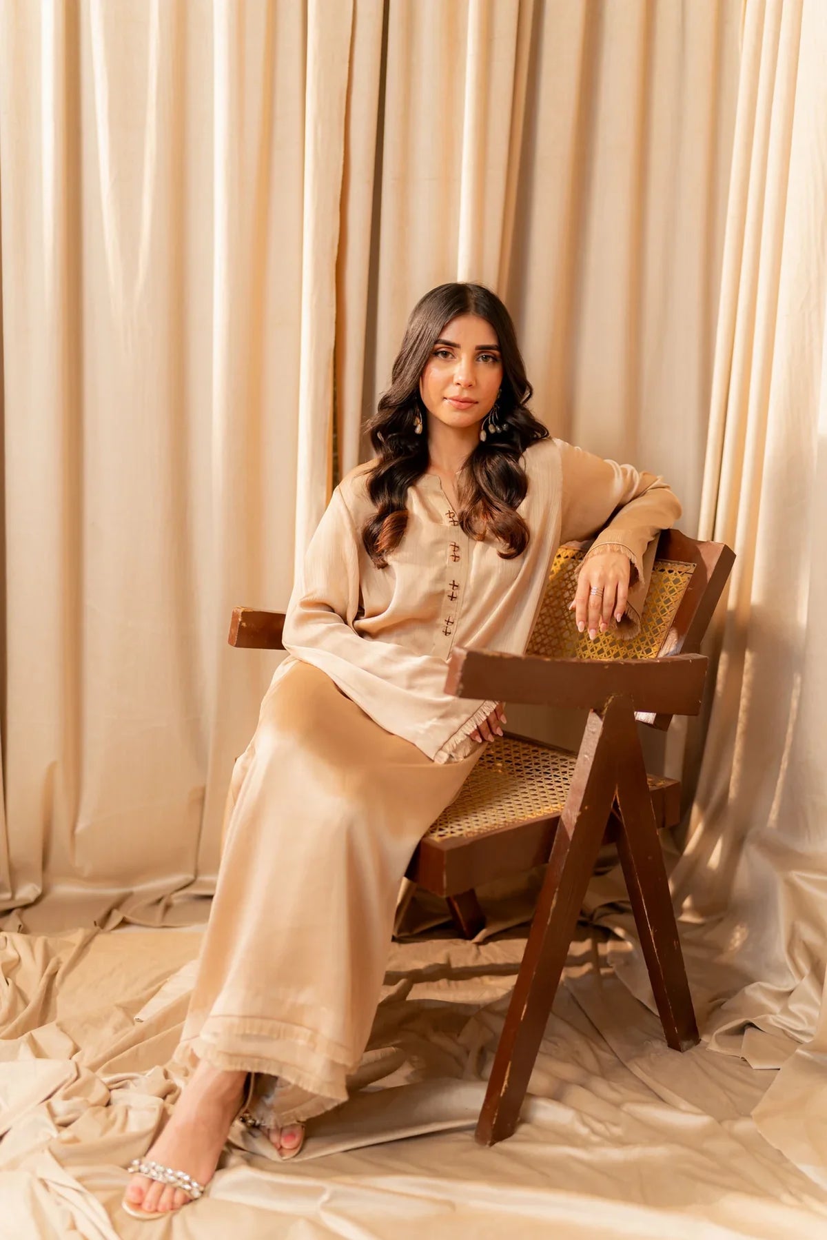 Muted gold Kurta With Pants