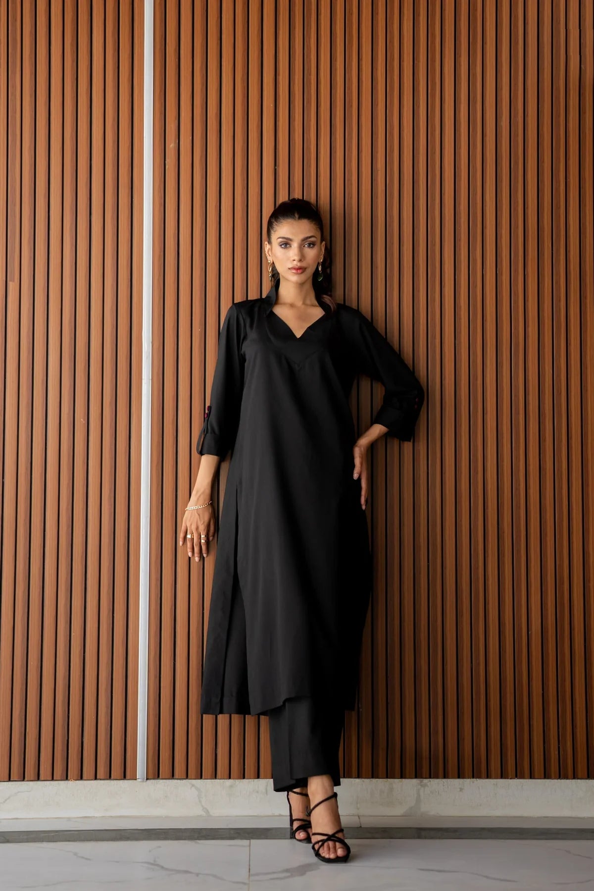 Black Kurta With Pants