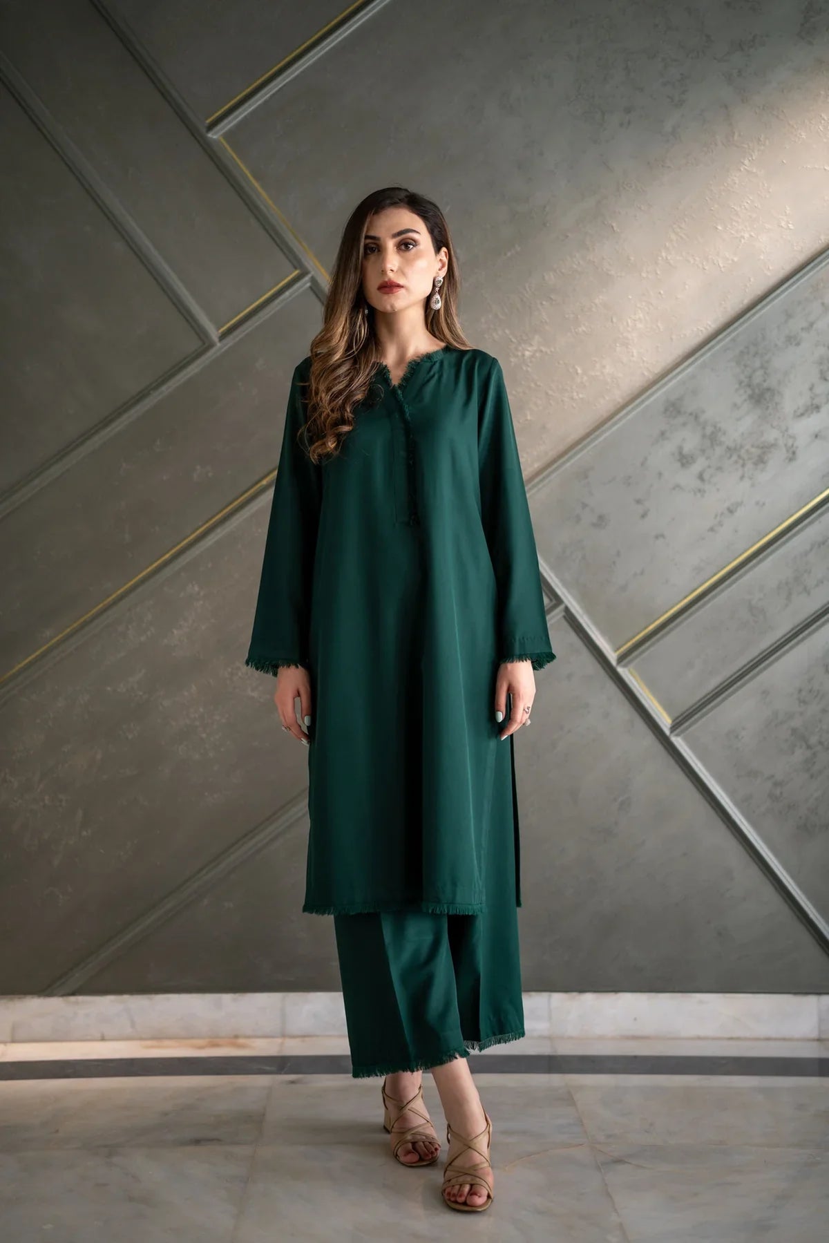 Emrald Green Kurta With Pants