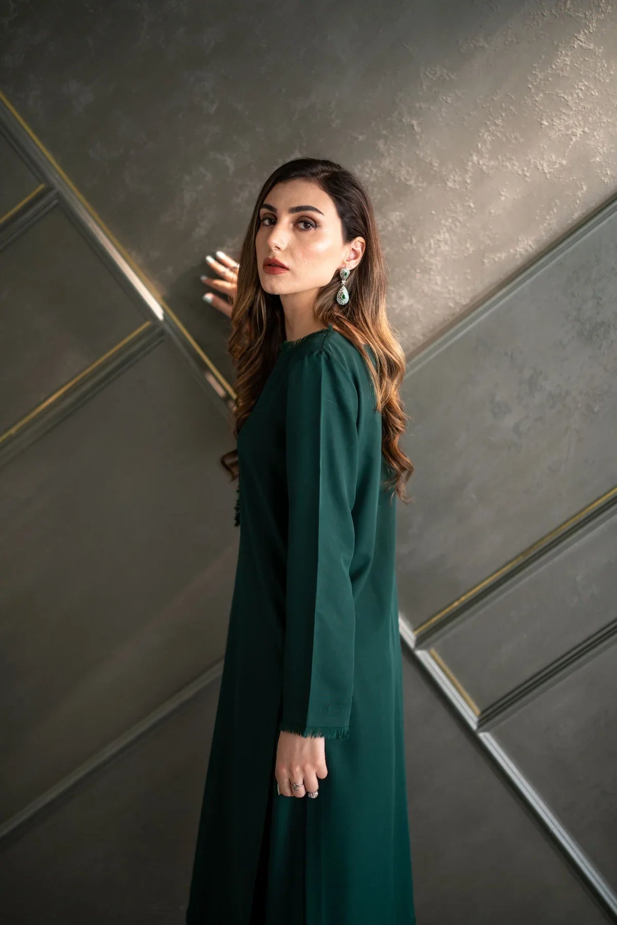 Emrald Green Kurta With Pants