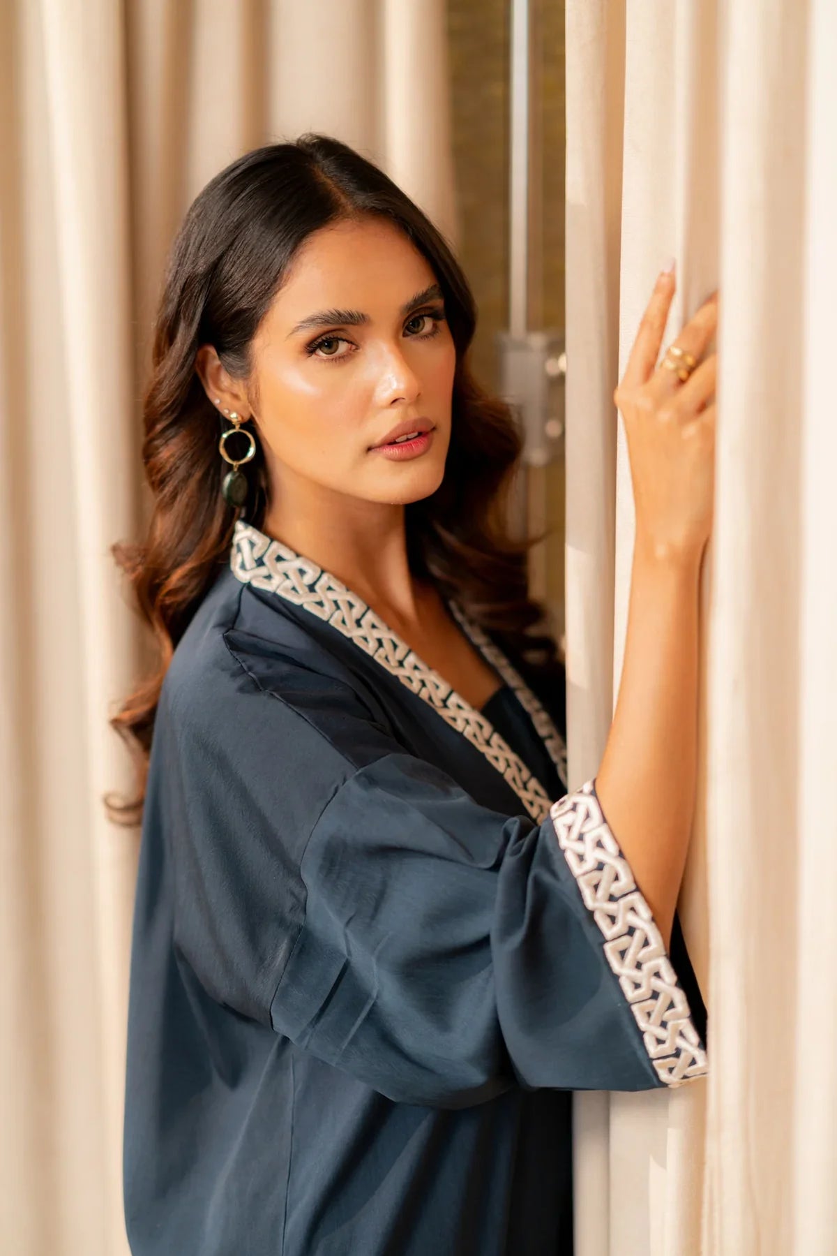 Midnight blue Kurta With Pants