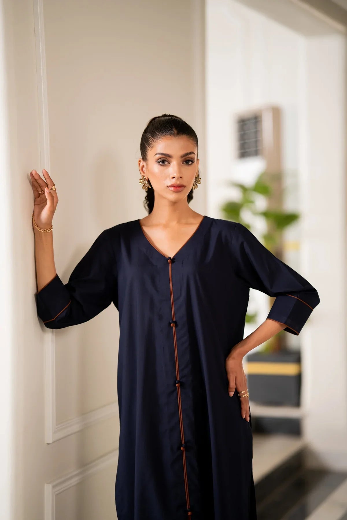 Navy blue Kurta With Pants
