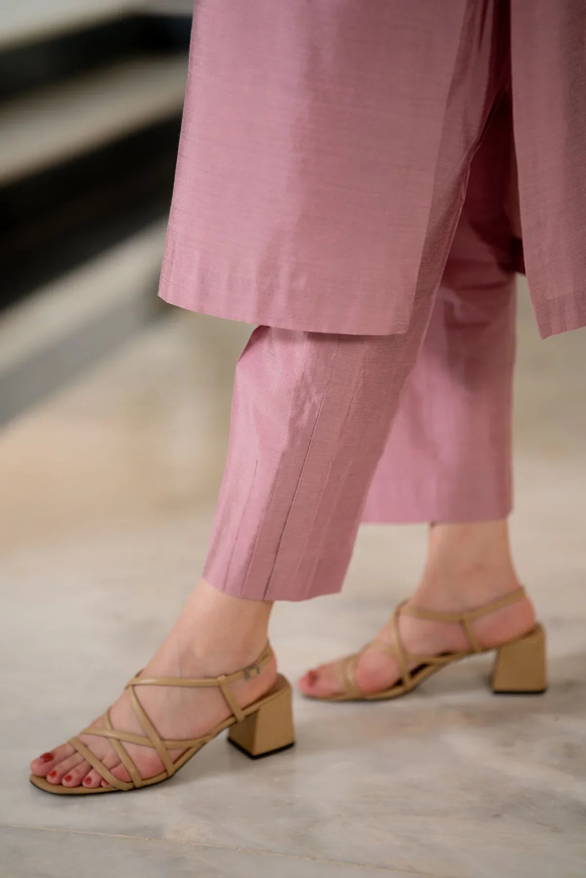 Mauve Kurta With Pants