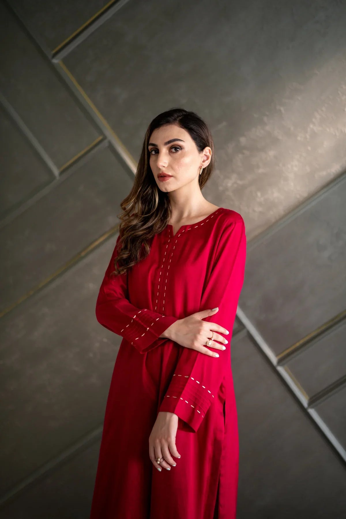 Magenta Pink Kurta With Pants