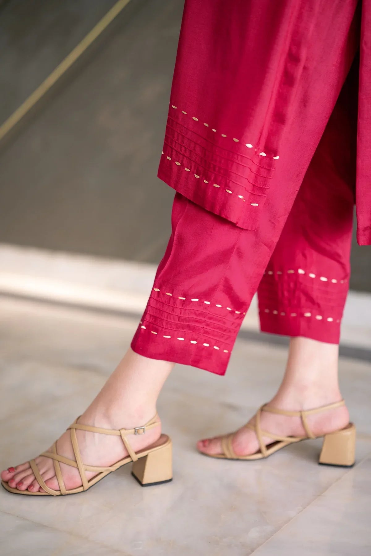 Magenta Pink Kurta With Pants