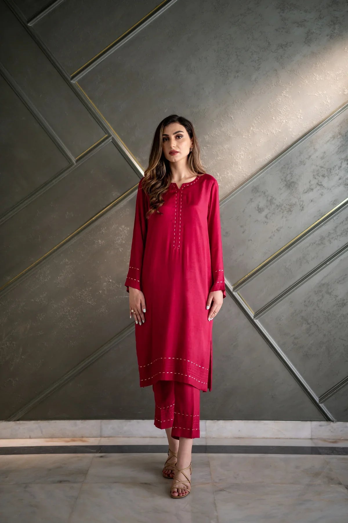 Magenta Pink Kurta With Pants