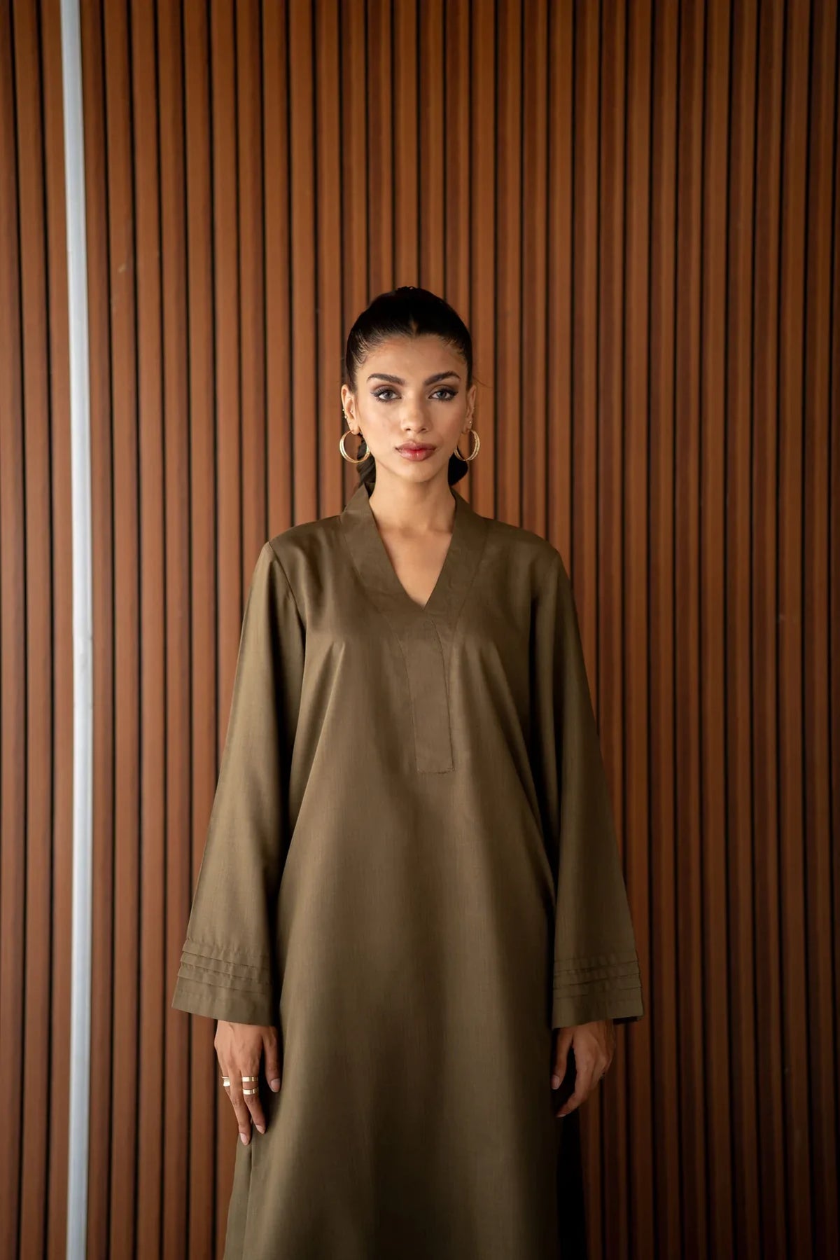 Olive green Kurta With Pants