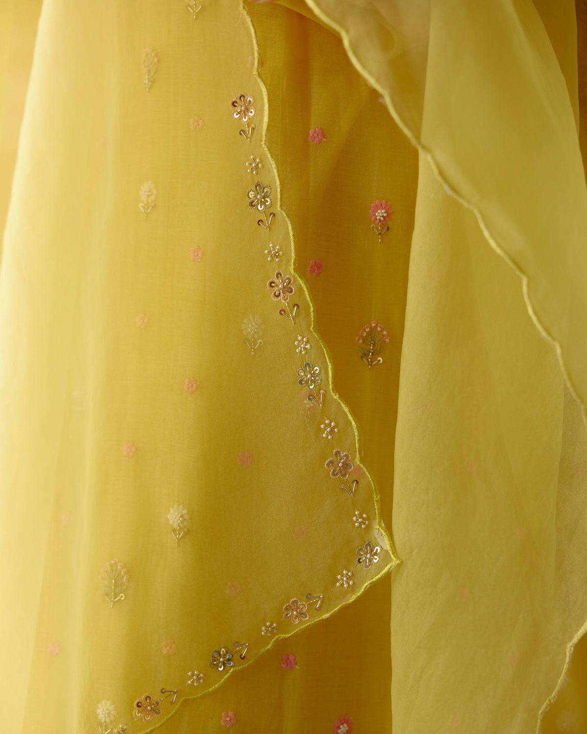 Kesari Frill Long Kurta Set