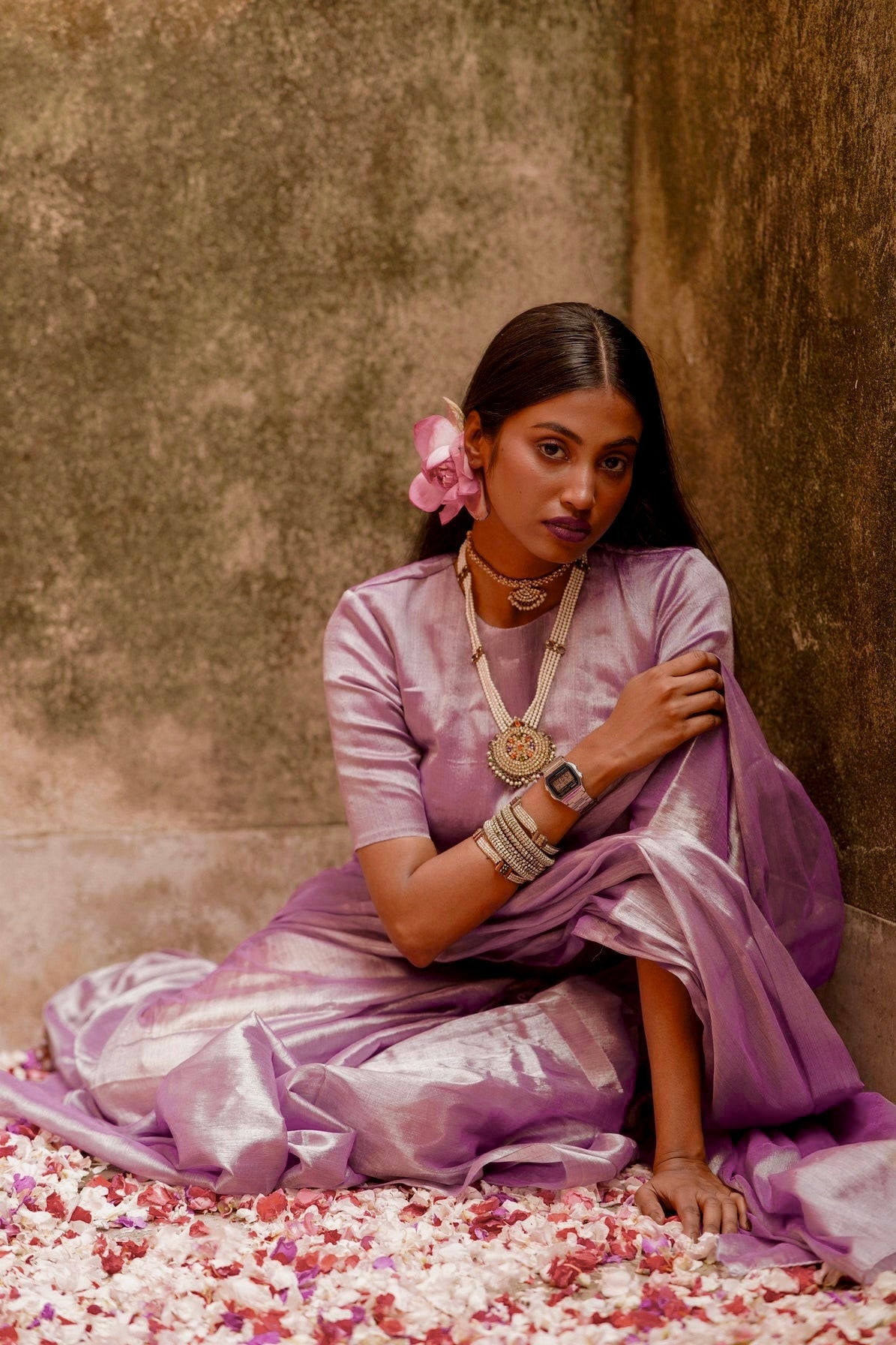 lavender-handwoven-saree lavender-color-tissue-saree Lavender Shine I Lavender Handloom Tissue Saree Lavender Shine I Lavender Handloom Tissue Saree