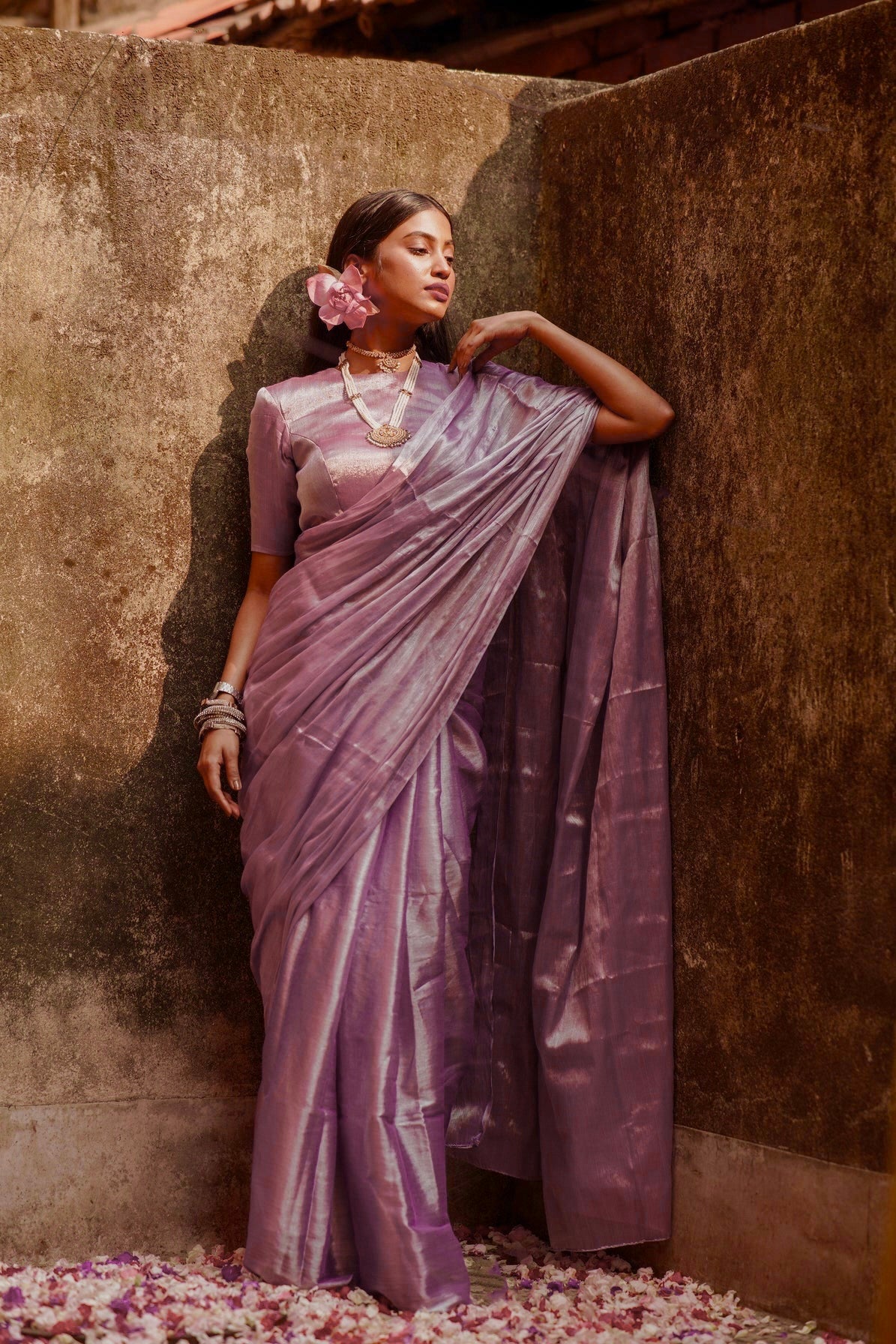 lavender-handwoven-saree lavender-color-tissue-saree Lavender Shine I Lavender Handloom Tissue Saree Lavender Shine I Lavender Handloom Tissue Saree