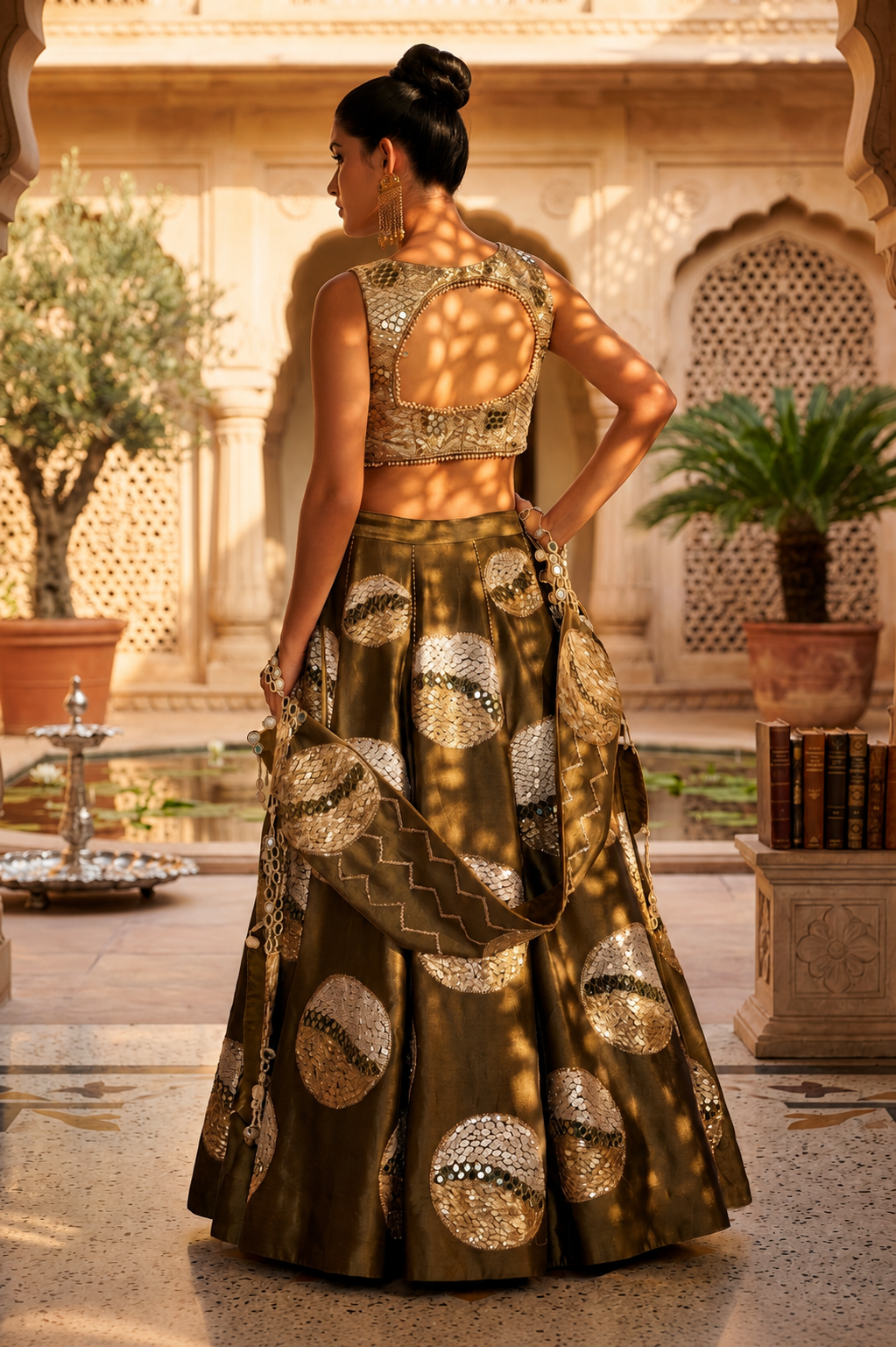 Lehenga Corset Blouse and Dupatta