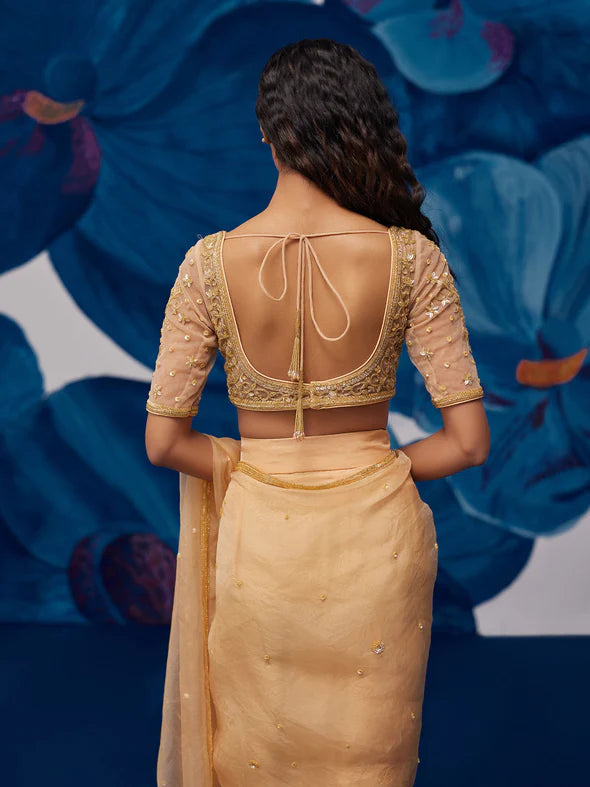 Majesty Golden Pre-Draped Sarre Set