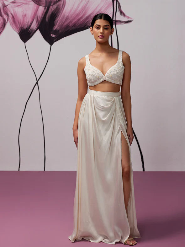 Moonbeam Ivory Jacket Skirt Set