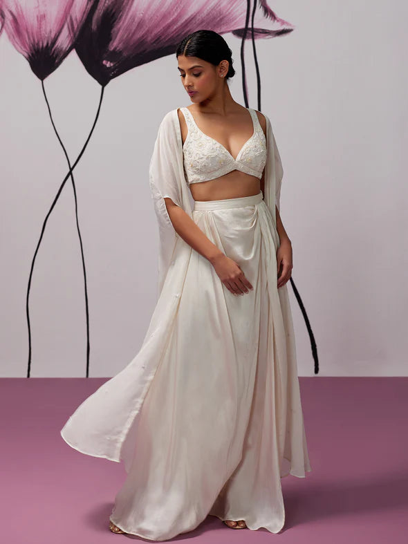 Moonbeam Ivory Jacket Skirt Set