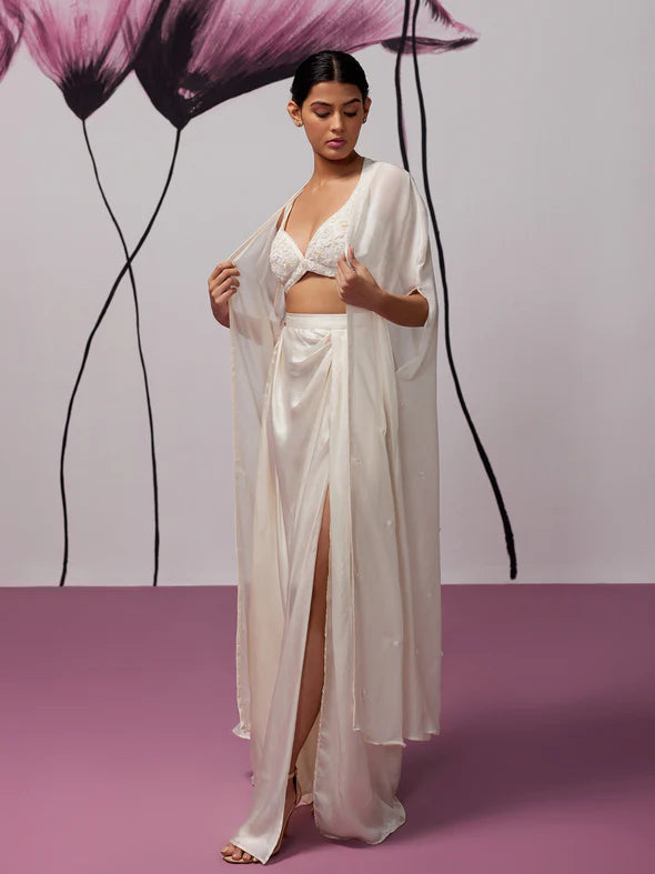 Moonbeam Ivory Jacket Skirt Set