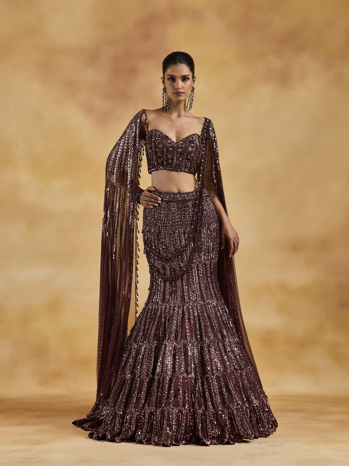 Burgundy Rose Fishtail Set