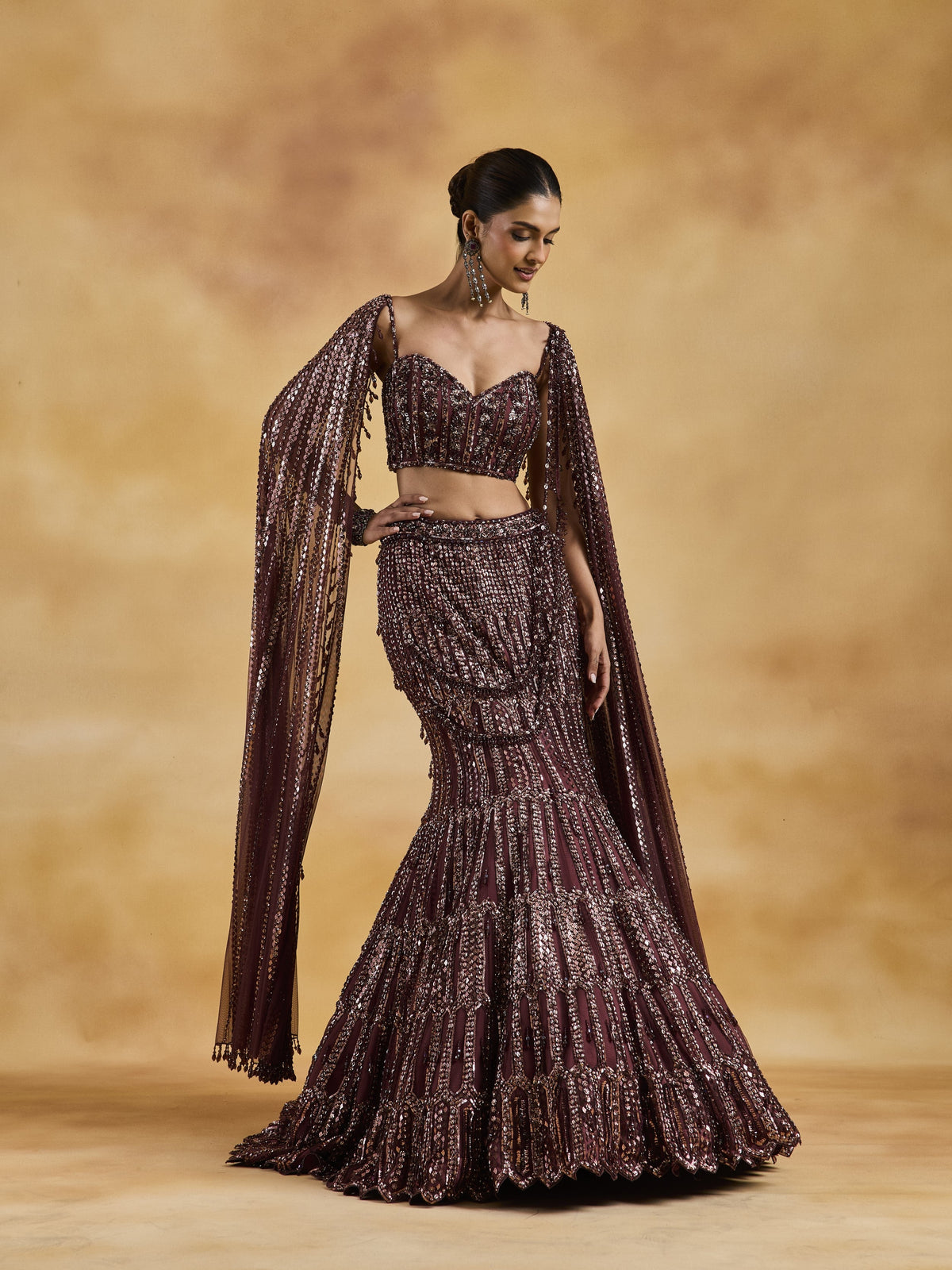 Burgundy Rose Fishtail Set