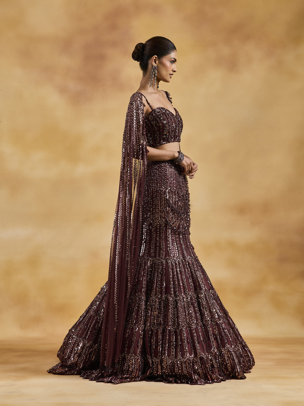 Burgundy Rose Fishtail Set