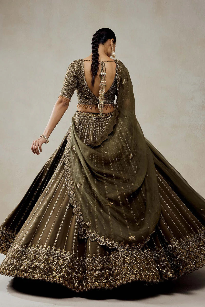 Mehendi Green Lehenga Set