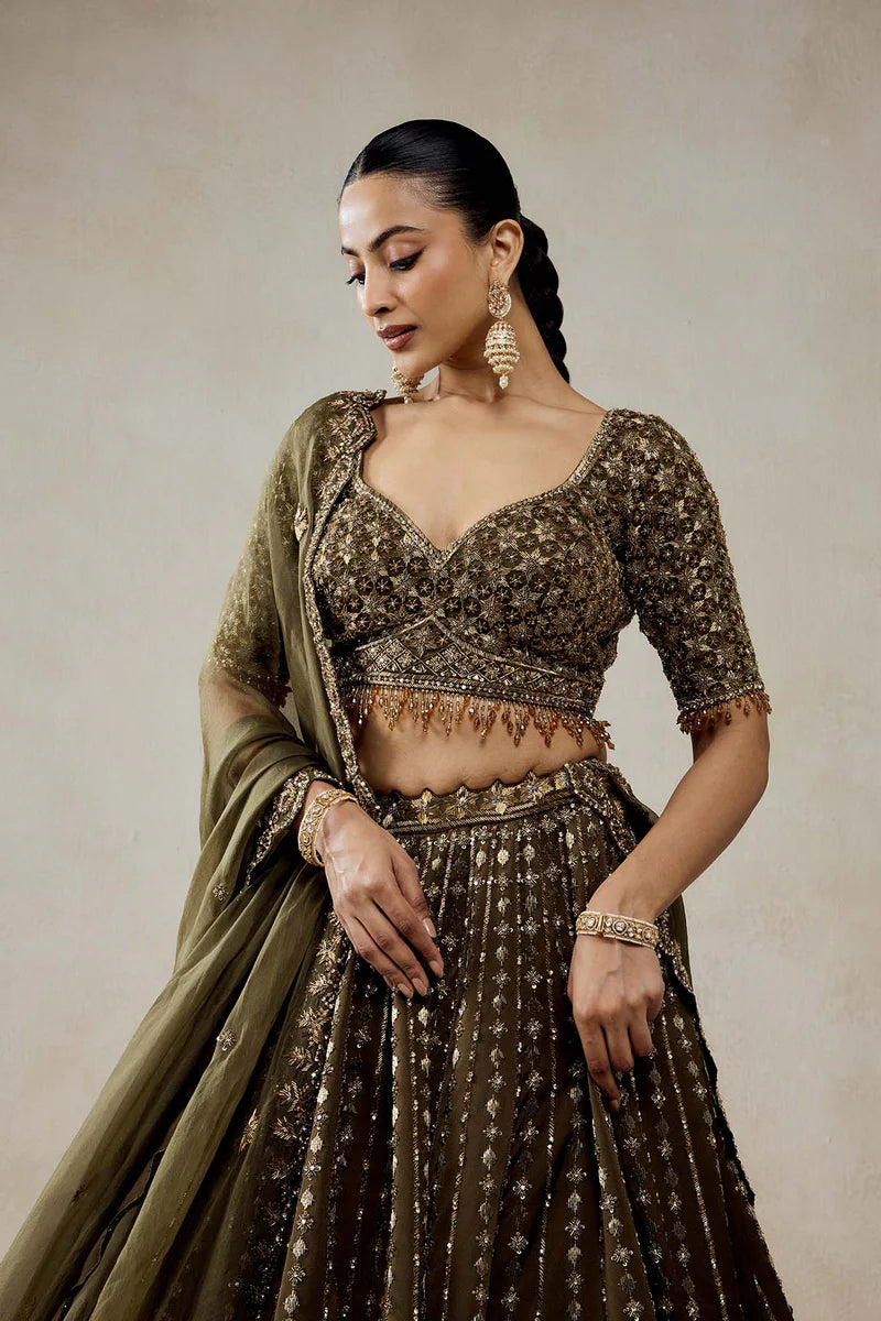 Mehendi Green Lehenga Set