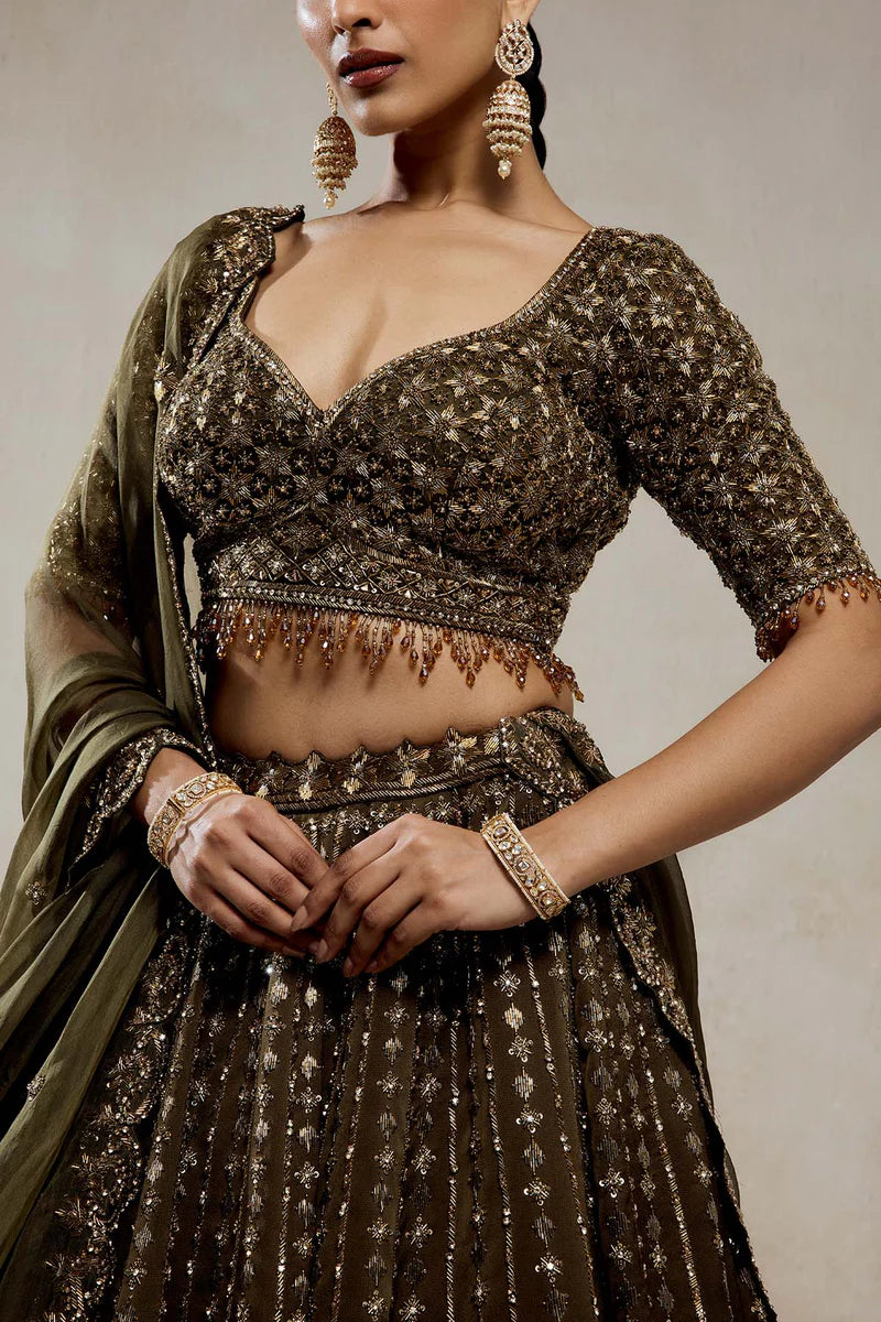 Mehendi Green Lehenga Set