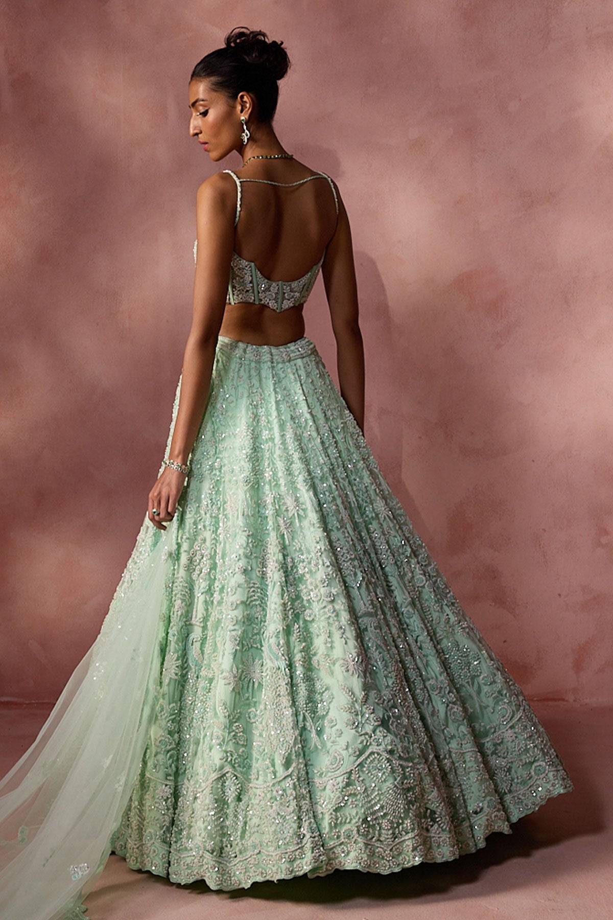 Mint Green Net Lehenga SetïÂ