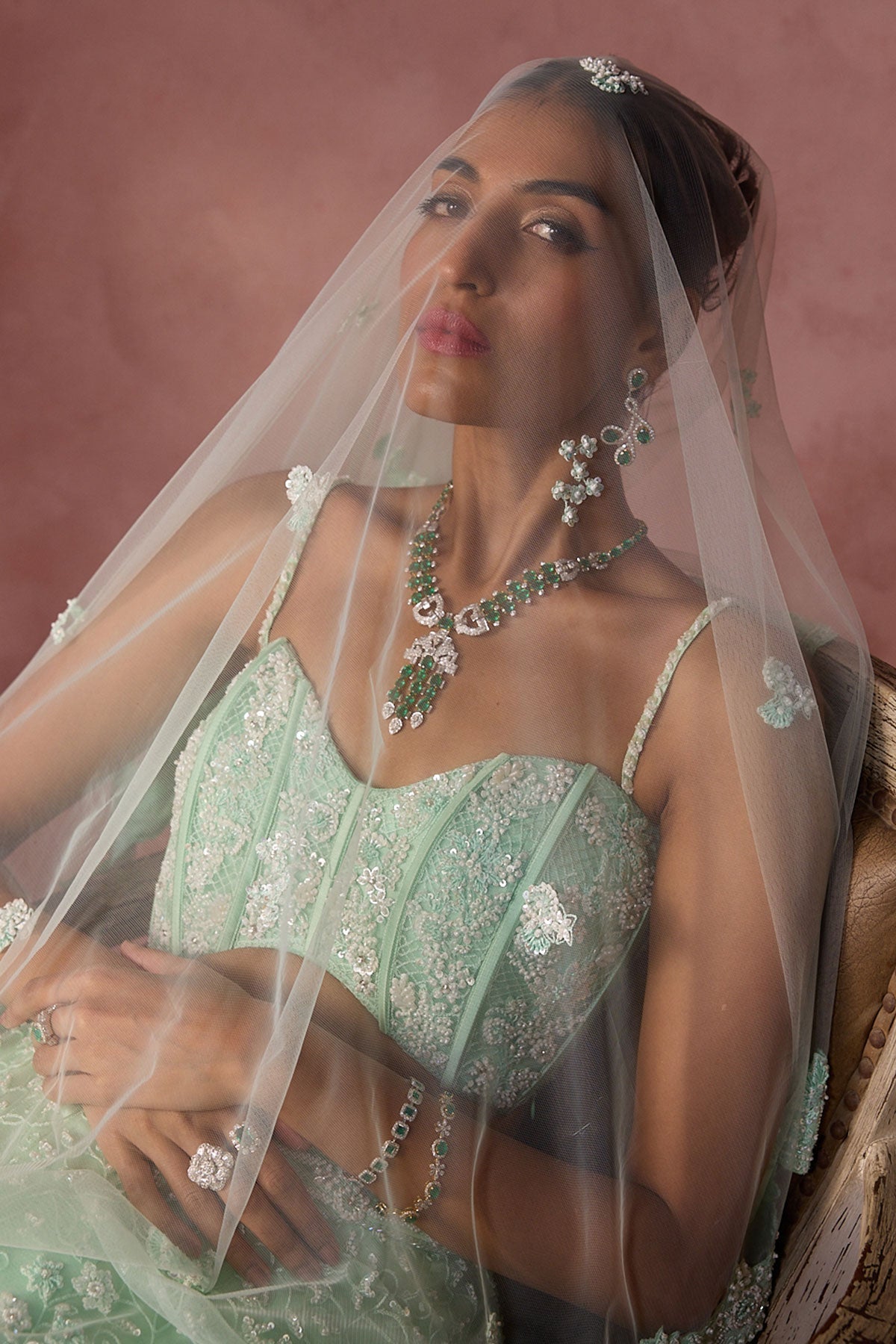 Mint Green Net Lehenga SetïÂ