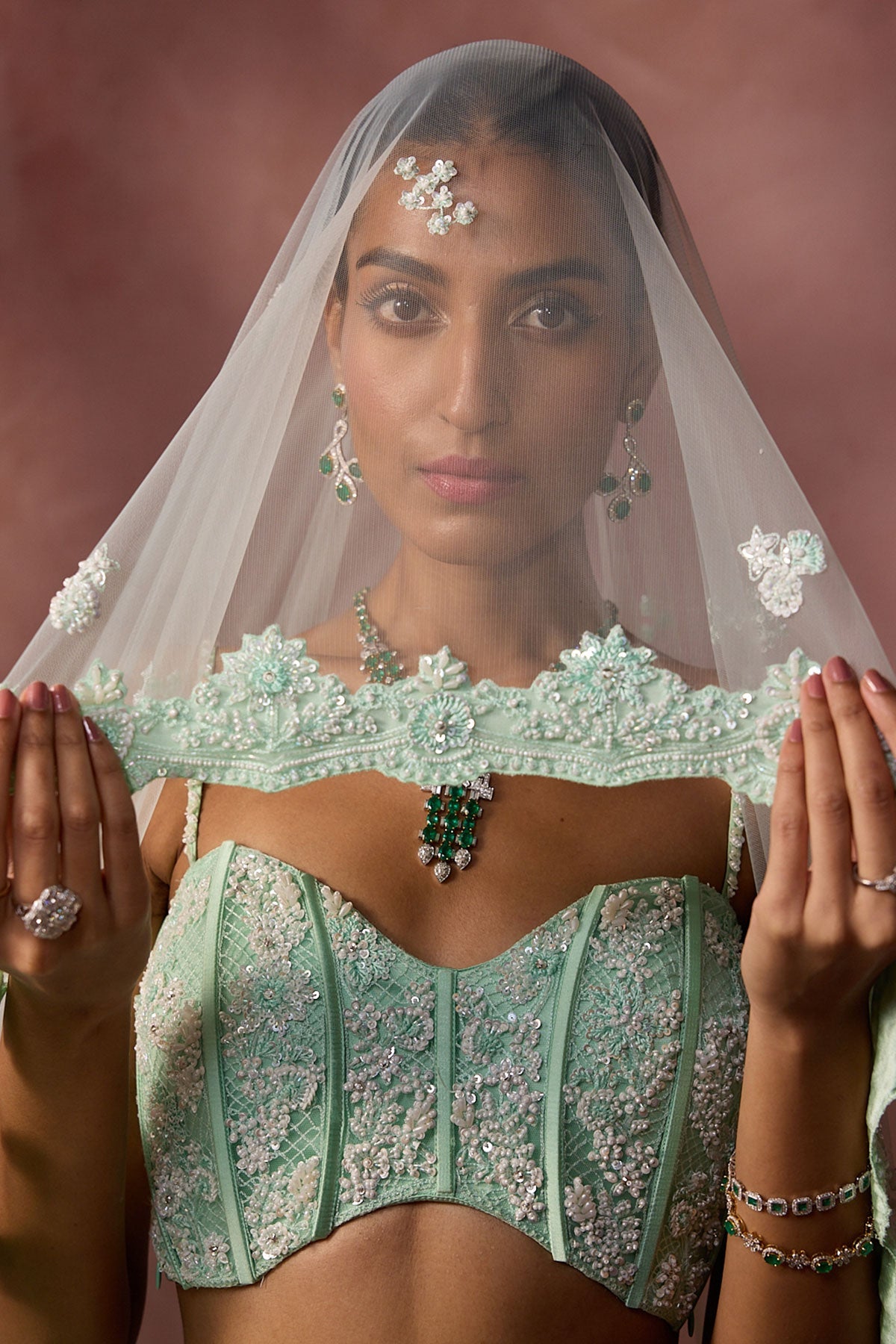 Mint Green Net Lehenga SetïÂ