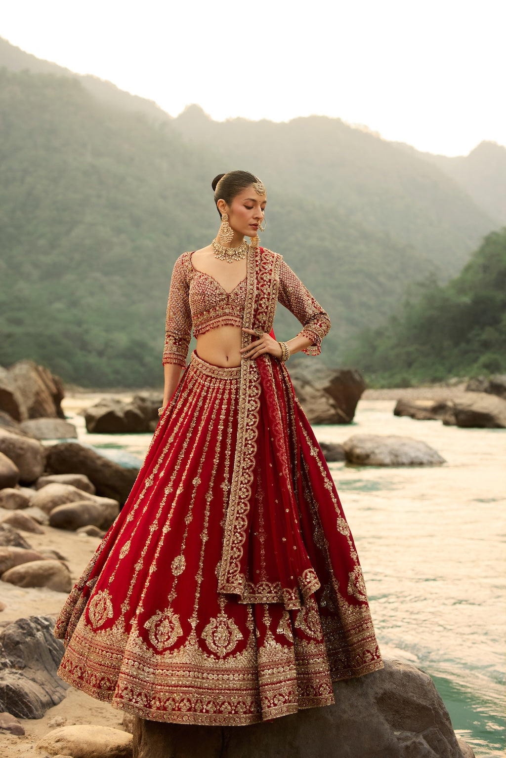 CRIMSON ROYALE LEHENGA