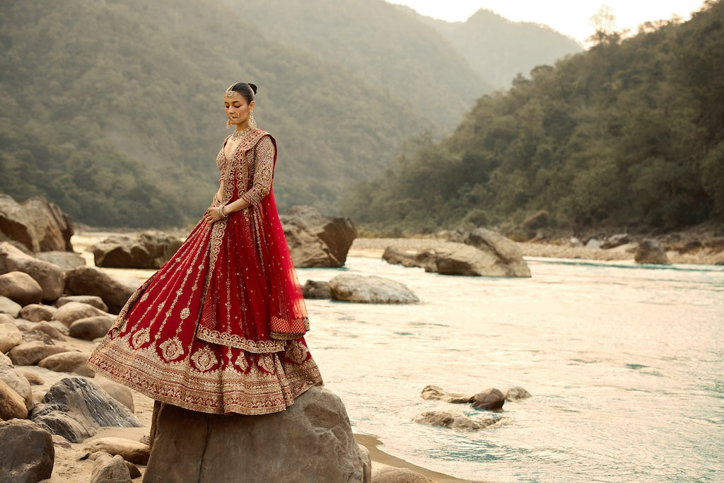 CRIMSON ROYALE LEHENGA