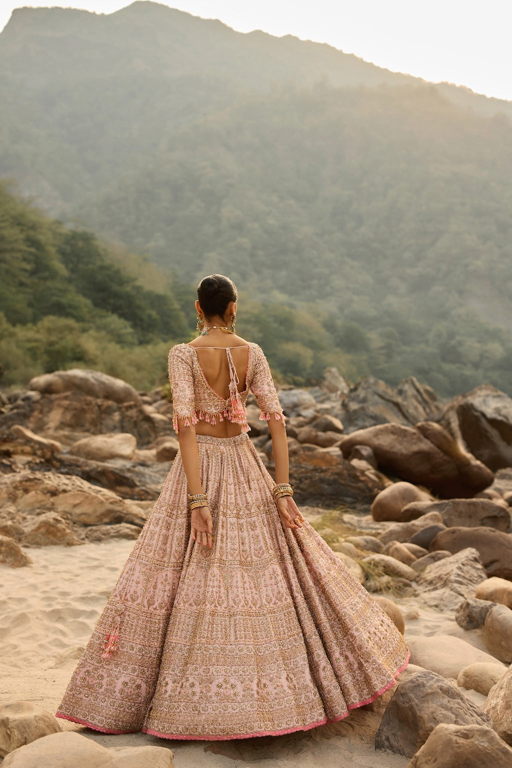 BLUSH PINK VINTAGE LEHENGA