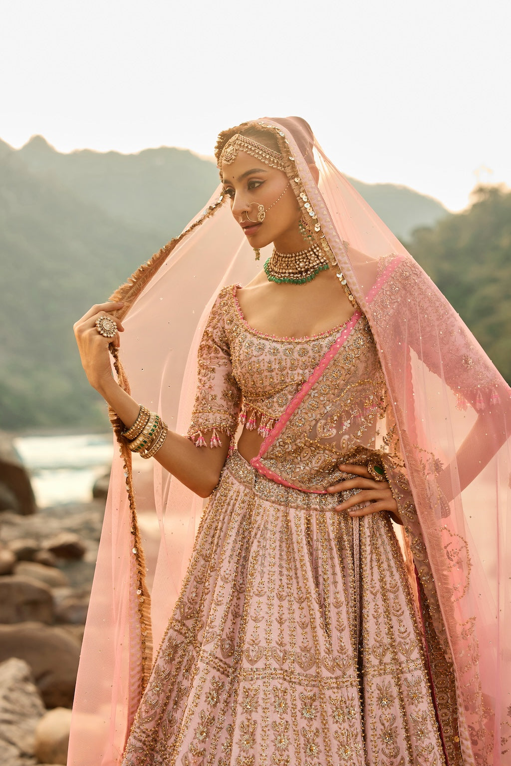 BLUSH PINK VINTAGE LEHENGA