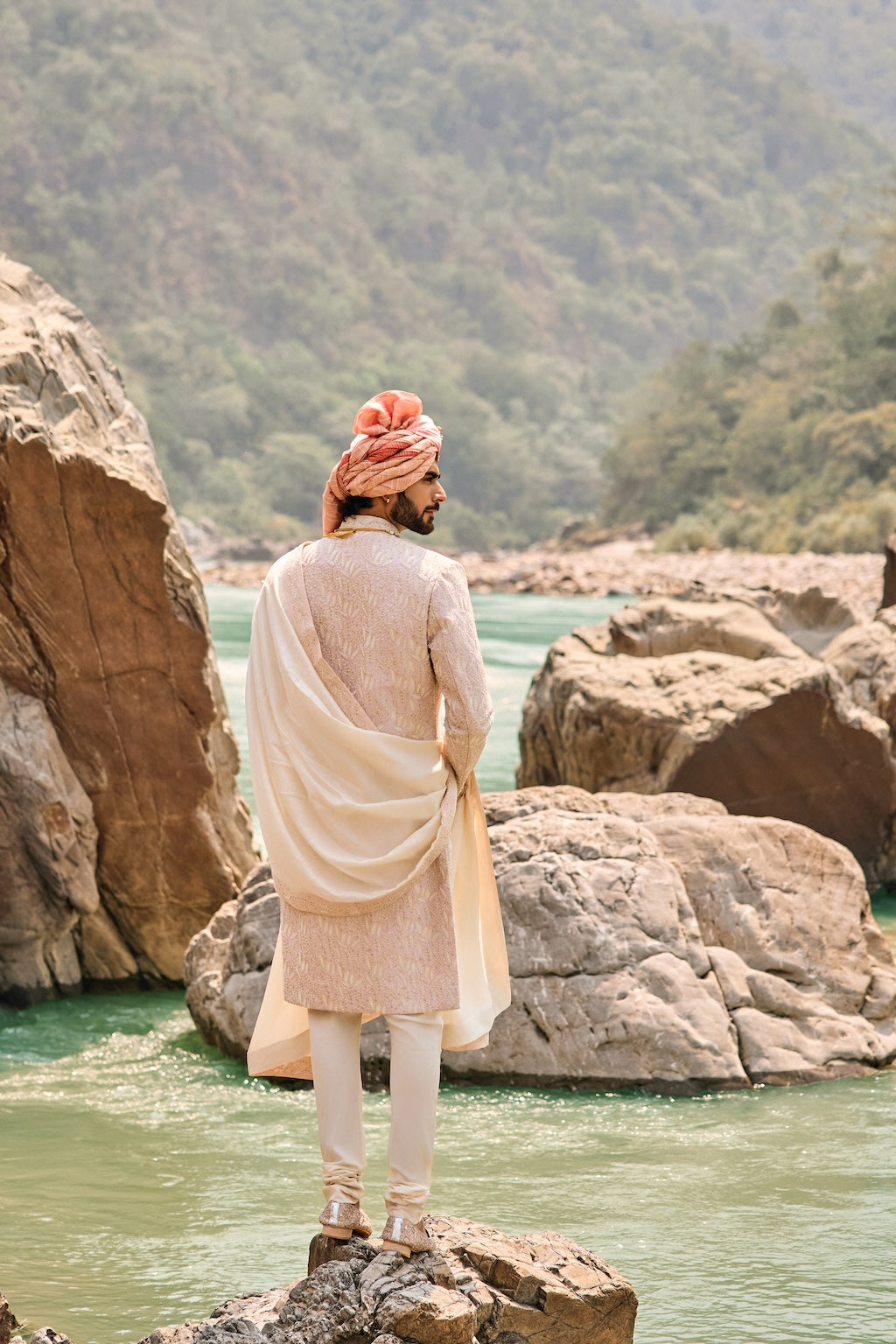 Blush Pink Legacy Sherwani Set