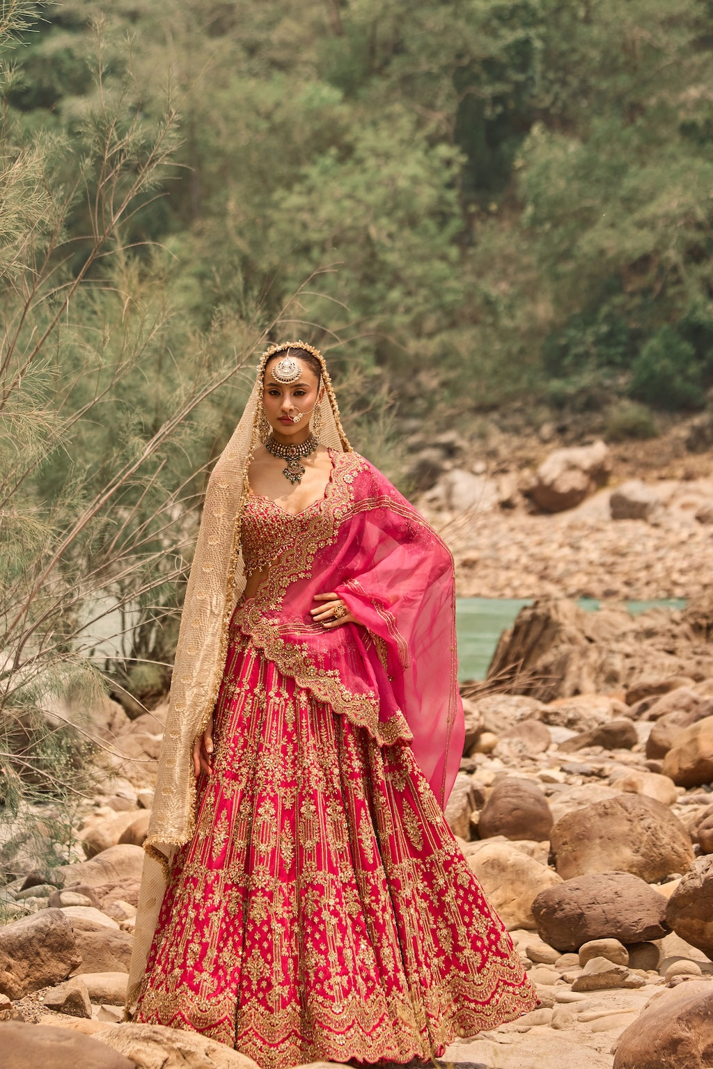 FUSCHIA BLOOM LEHENGA