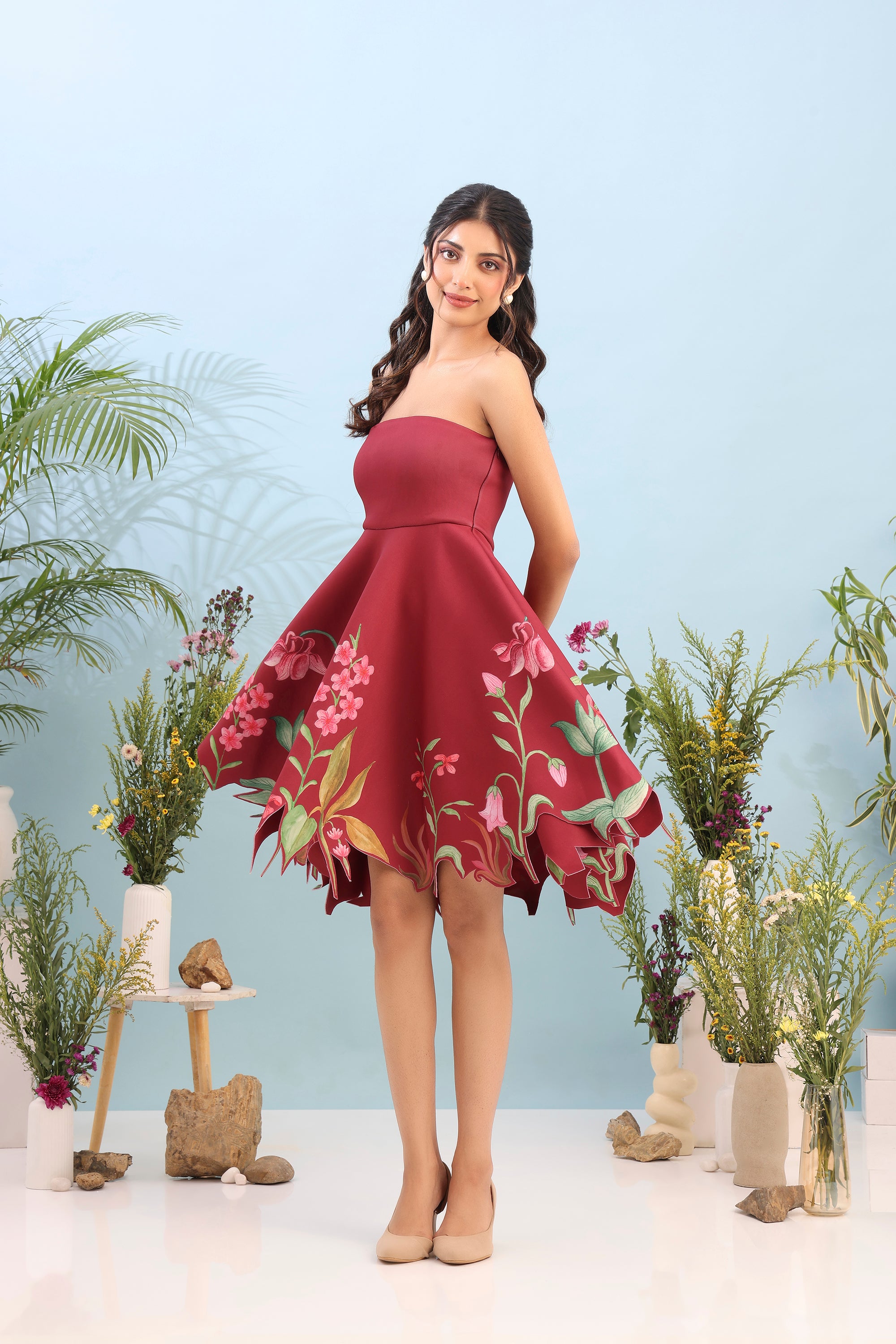 SHORT PRINTED DRESS