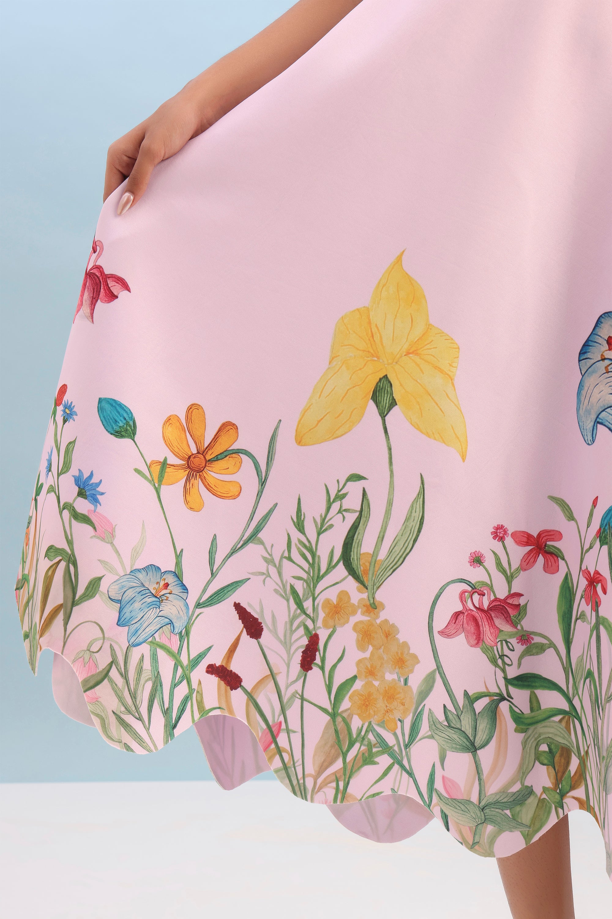 FLARED PRINTED DRESS