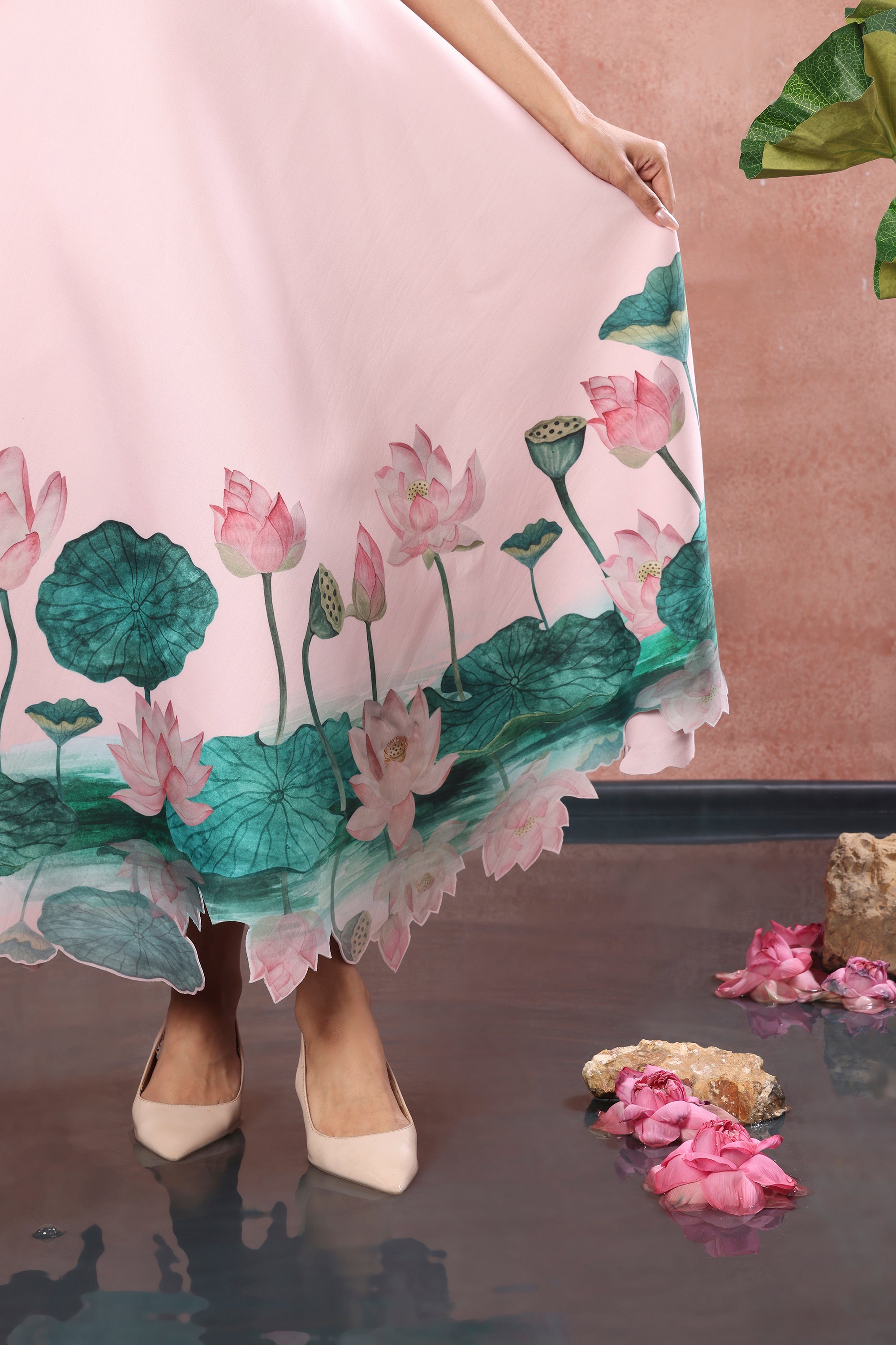 BLUSH PRINTED NEOPRENE SKIRT TOP